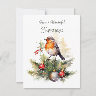 Red Robin Christmas Holiday Card