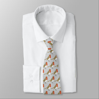 Red Robin Christmas Neck Tie