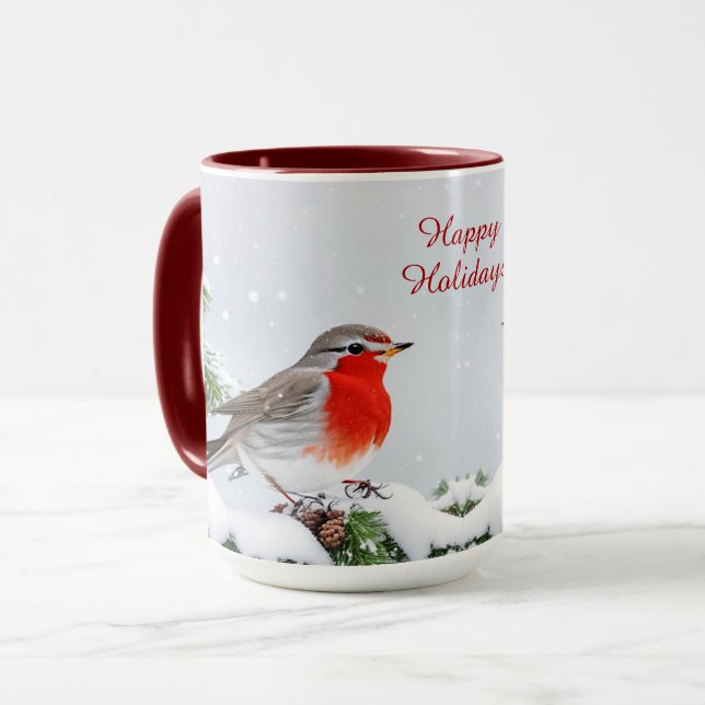Red Robin Holiday Christmas Mug (Front Left)