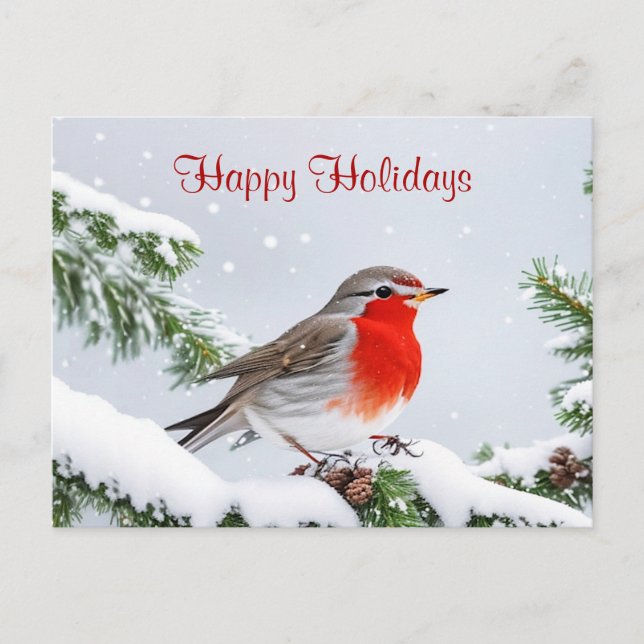 Red Robin Holiday Christmas Postcard (Front)