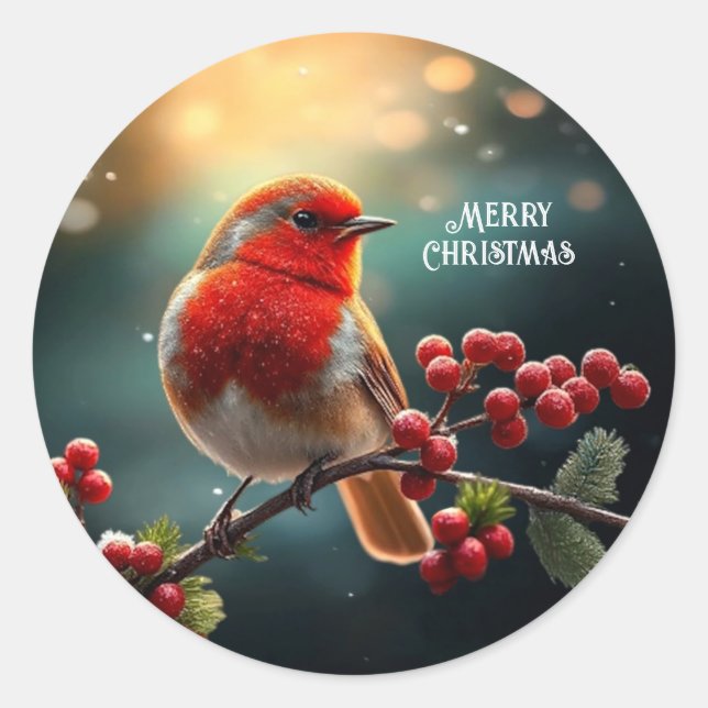 Red Robin Holiday Sticker (Front)