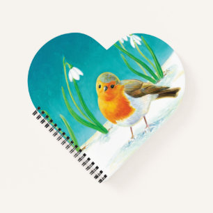 Red Robin Illustration Notebook