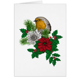 Red robin on Christhmas decoration