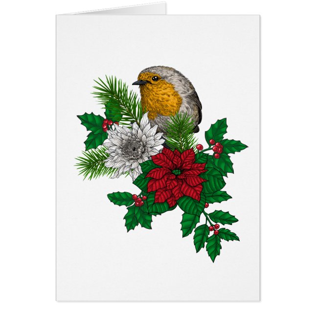 Red robin on Christhmas decoration (Front)