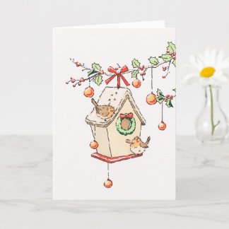 Red Robin Snow Merry Christmas Card