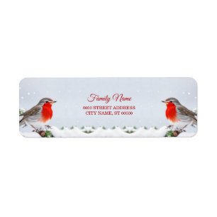 Red Robins Return Address Label