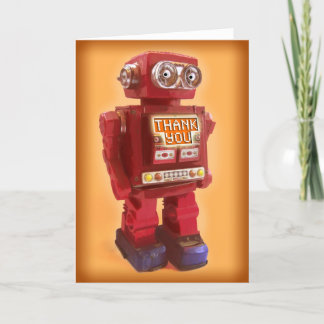 Red Robot Thank You Card
