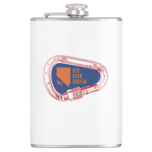 Red Rock Canyon Climbing Carabiner Hip Flask