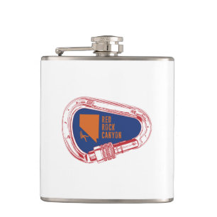 Red Rock Canyon Climbing Carabiner Hip Flask