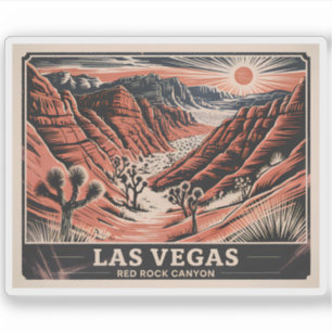 Red Rock Canyon Las Vegas Retro Vintage Travel WPA