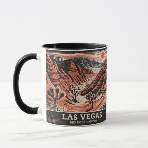 Red Rock Canyon Las Vegas Retro Vintage Travel WPA Mug