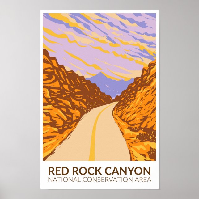 Red Rock Canyon National Conservation Area Road Poster (Front)