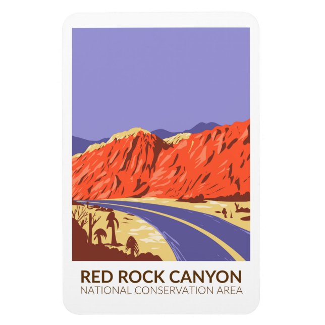Red Rock Canyon National Conservation Area Roadway Magnet (Vertical)