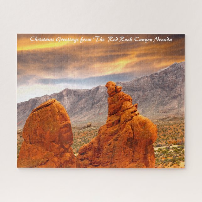 Red Rock Canyon  Nevada. Christmas Greetings Jigsaw Puzzle (Horizontal)
