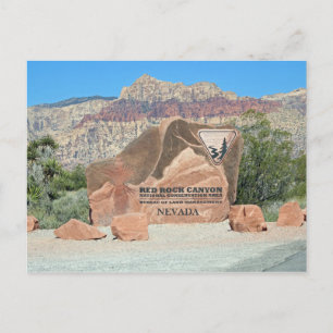 Red Rock Canyon NV Sign Postcard! Postcard