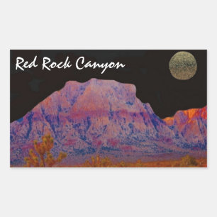 Red Rock Canyon Rectangular Sticker
