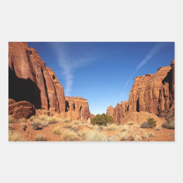 Red Rock Canyon Rectangular Sticker (Front)