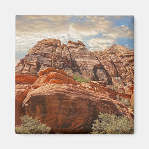 Red Rock Canyon rock formation in Las Vegas Nevada Magnet
