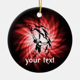 Red Rock Climbing Ceramic Tree Decoration