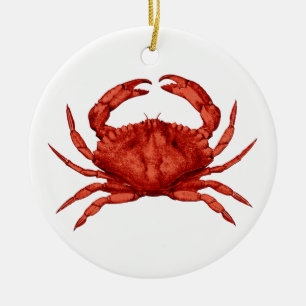 Red Rock Crab (Pacific) Ceramic Tree Decoration