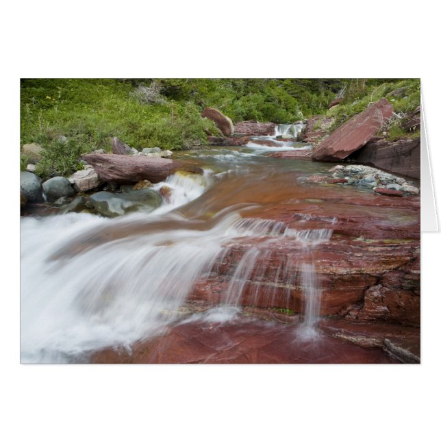 Red rock in Baring Creek in Glacier National (Front Horizontal)