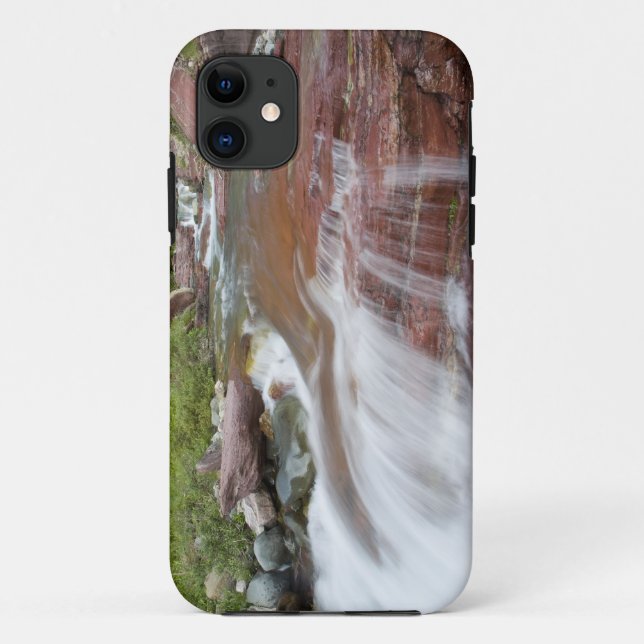 Red rock in Baring Creek in Glacier National Case-Mate iPhone Case (Back)