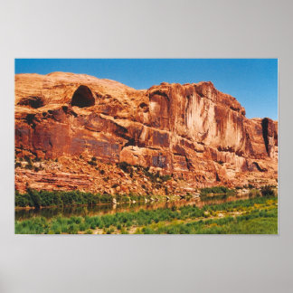 Red rock mountains in Utah Poster