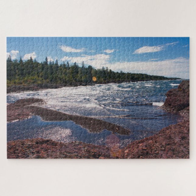 Red Rock Shoreline – Lake Superior, U.P. Jigsaw Puzzle (Horizontal)