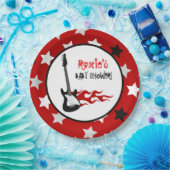 Red Rock Star Rock-a-Bye Paper Plates (Party)