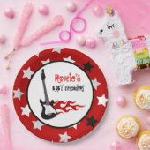 Red Rock Star Rock-a-Bye Paper Plates (Party)