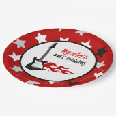 Red Rock Star Rock-a-Bye Paper Plates (Angled)