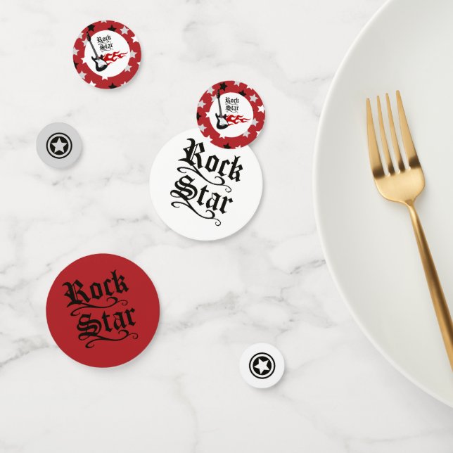 Red Rock Star Rockabye Baby Shower Confetti (Group)