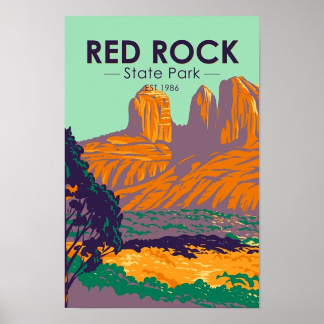 Red Rock State Park Arizona Vintage  Poster (Front)