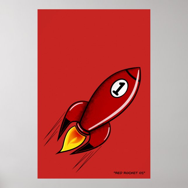 "Red Rocket 01" - Rocket Series Poster (Red) (Front)