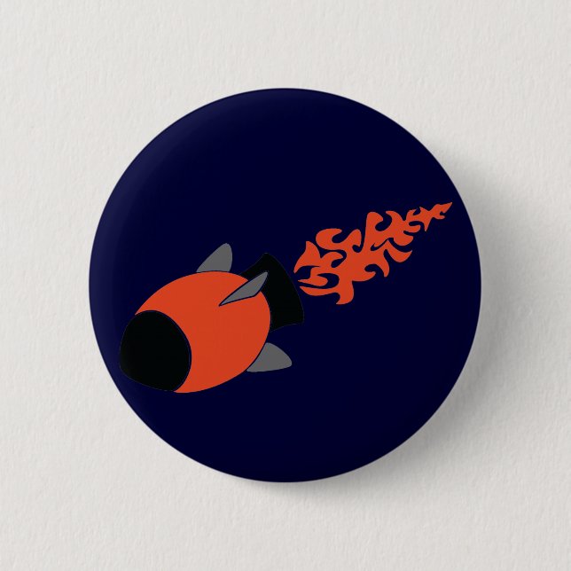 Red Rocket 6 Cm Round Badge (Front)