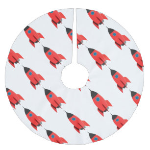 Red Rocket Brushed Polyester Tree Skirt