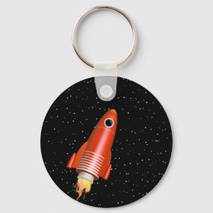 Red Rocket Key Ring