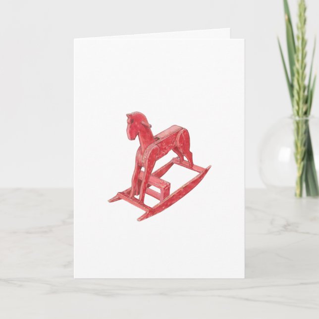 Red Rocking Horse Card (Front)