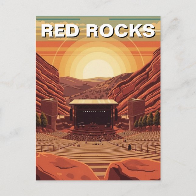Red Rocks Amphitheater Colorado Postcard (Front)