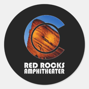 Red Rocks Amphitheater Morrison Colorado Concerts  Classic Round Sticker
