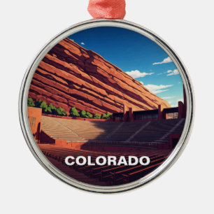 Red Rocks Amphitheatre Colorado Metal Tree Decoration
