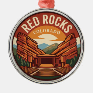 Red Rocks Amphitheatre Colorado Metal Tree Decoration