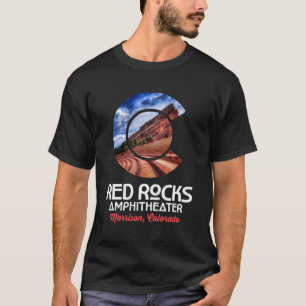 Red Rocks Amphitheatre Colorado State Flag Morriso T-Shirt