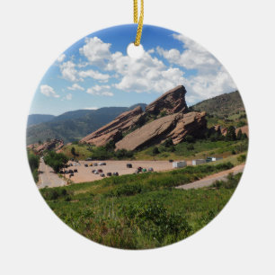 red rocks ampitheatre in Morrison Colorado Ceramic Tree Decoration