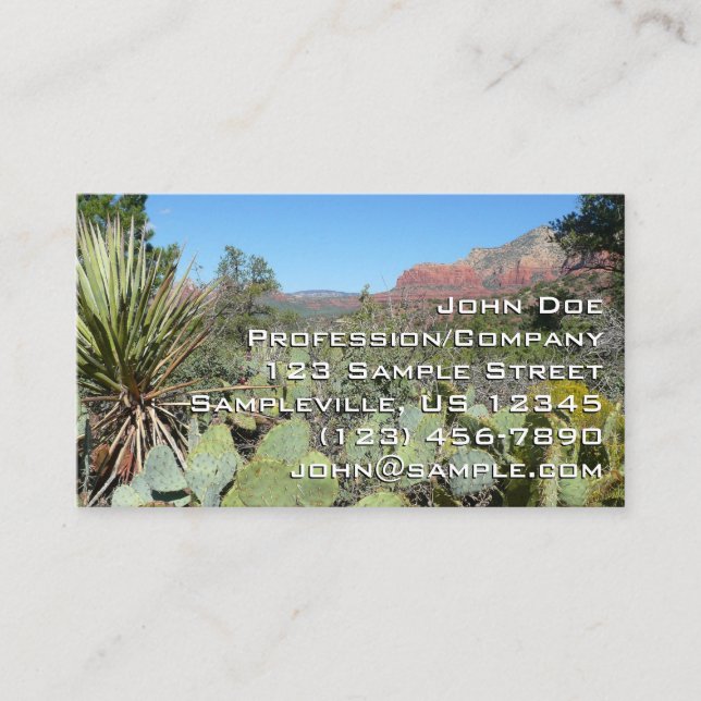 Red Rocks and Cacti I Business Card (Front)