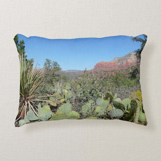 Red Rocks and Cacti I Decorative Cushion (Front)