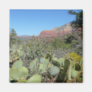 Red Rocks and Cacti I Magnet