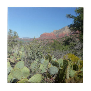 Red Rocks and Cacti I Tile