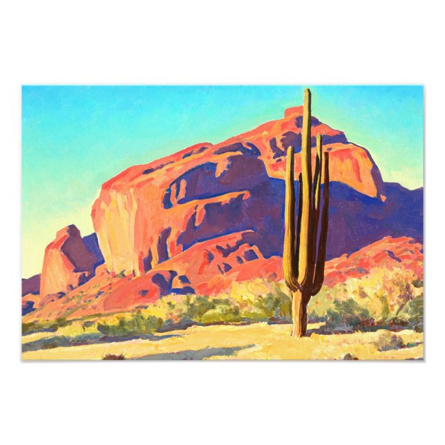 Red Rocks and Cactus, 1945 by Maynard Dixon Photo Print (Front)