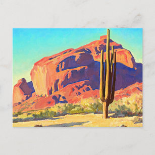 Red Rocks and Cactus, 1945 by Maynard Dixon Postcard